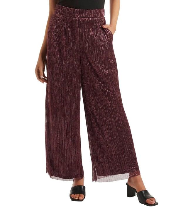 forever new purple embellished pants