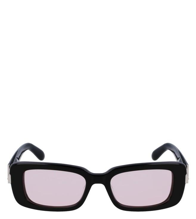 salvatore ferragamo pink  black rectangular sunglasses for women-sf 1105 005 52 s