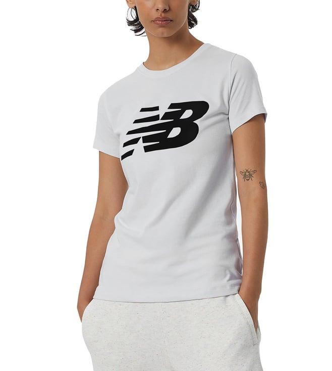 new balance white logo regular fit t-shirt