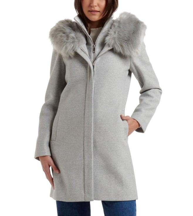 forever new grey harper regular fit coat