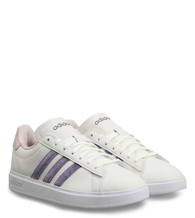 adidas women's grand court 2.0 off white sneakers