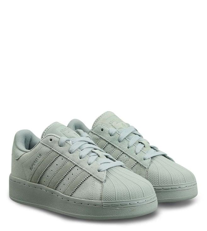 adidas originals women's superstar xlg w green sneakers