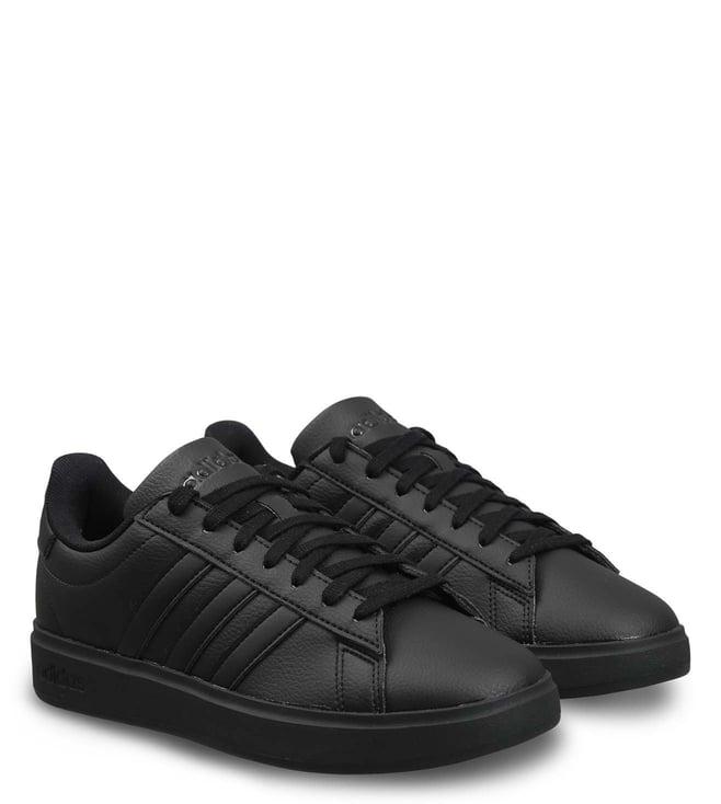 adidas men's grand court 2.0 black sneakers