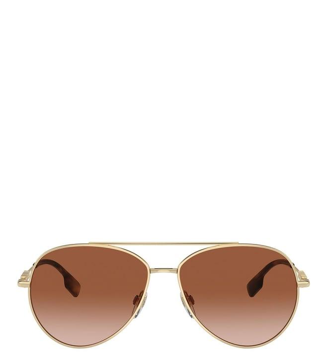 burberry 0be314711091358 brown gradient aviator sunglasses for women