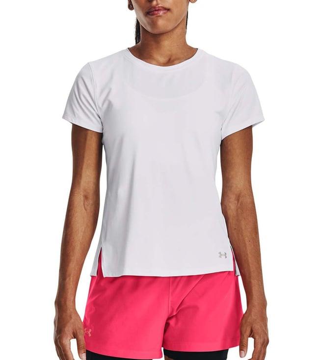 under armour white iso-chill laser slim fit t-shirt