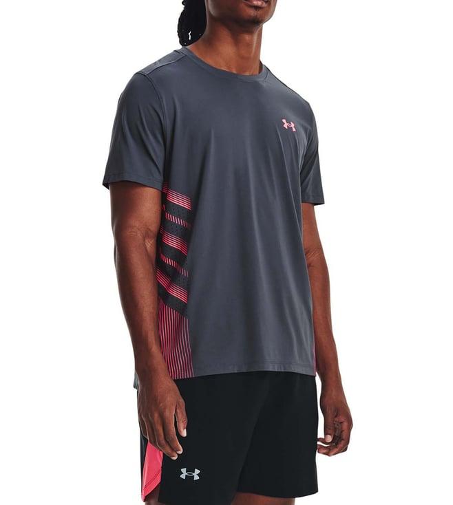 under armour grey printed iso-chill laser heat slim fit t-shirt