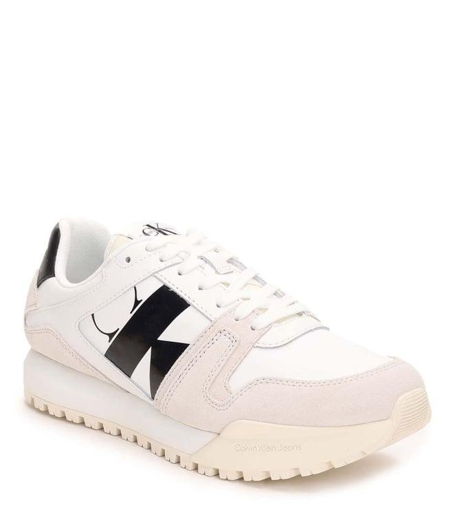 calvin klein men's white sneakers