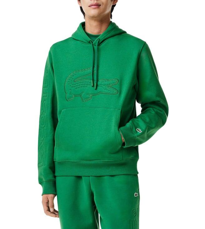 lacoste green relaxed fit hoodie