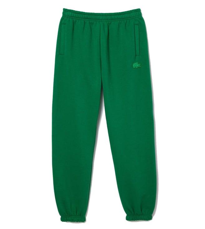 lacoste green regular fit joggers