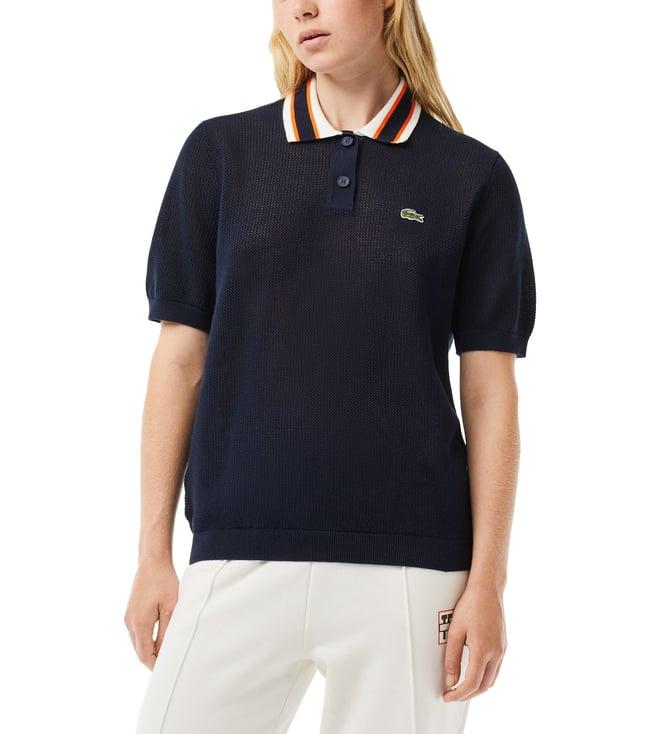 lacoste navy regular fit sweater