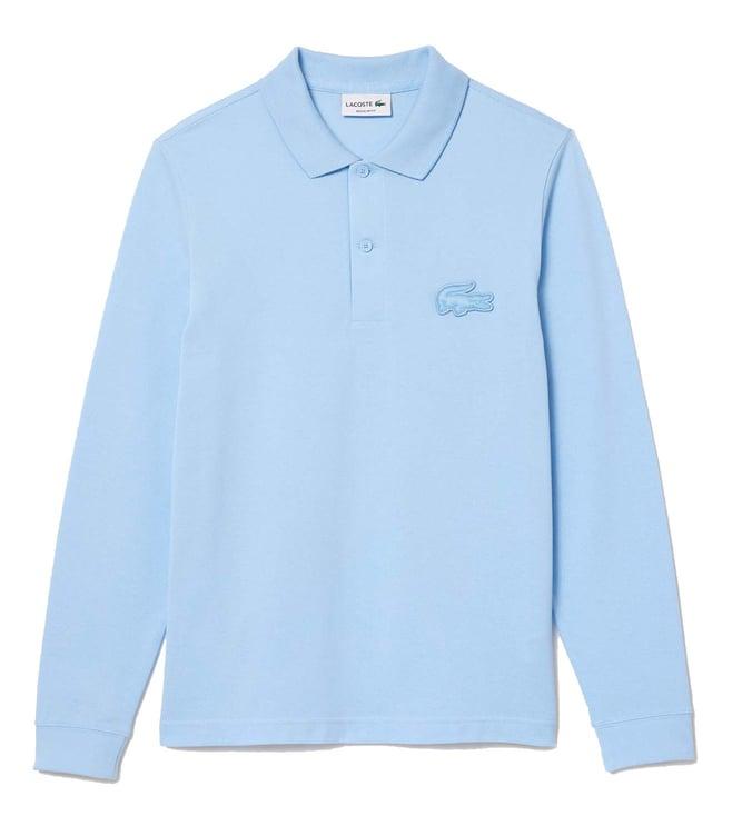 lacoste blue logo regular fit polo t-shirt