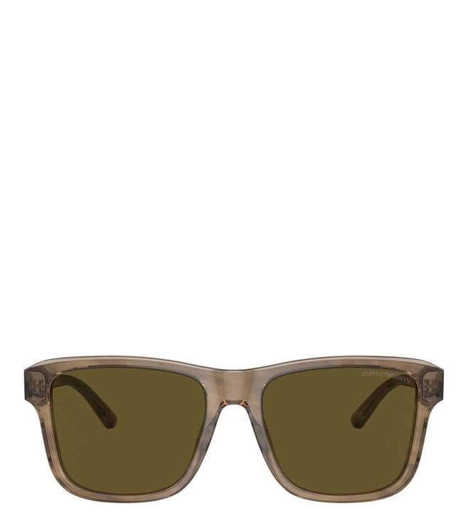 emporio armani green uv protected square sunglasses for men 0ea420860557356