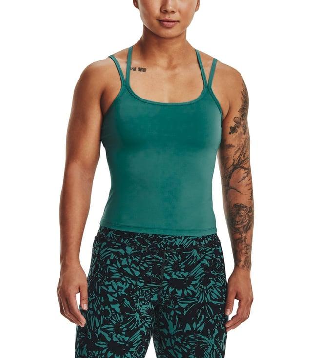 under armour green slim fit tank top