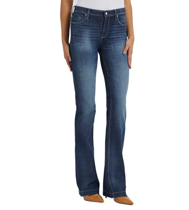 guess bootcut be soloon wash lightly washed mid rise jeans