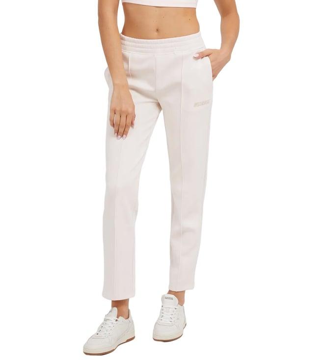 guess neutral milk solid euphemia cuffed leg trackpants