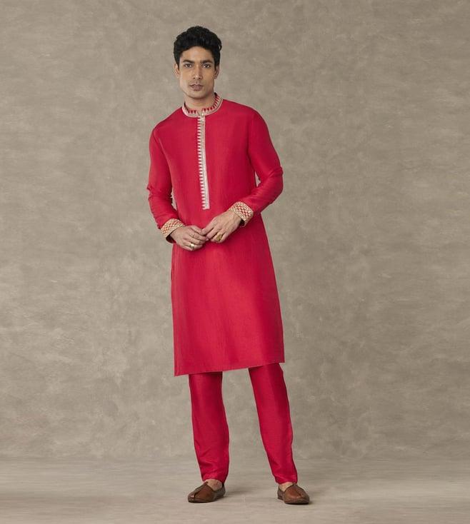 masaba red anar kurta with pant