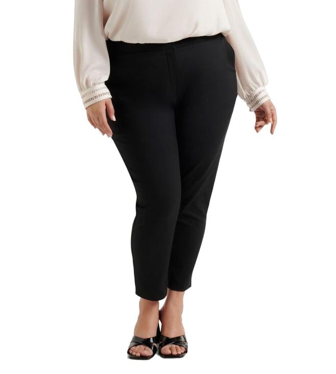 forever new black audrey curve regular fit trousers