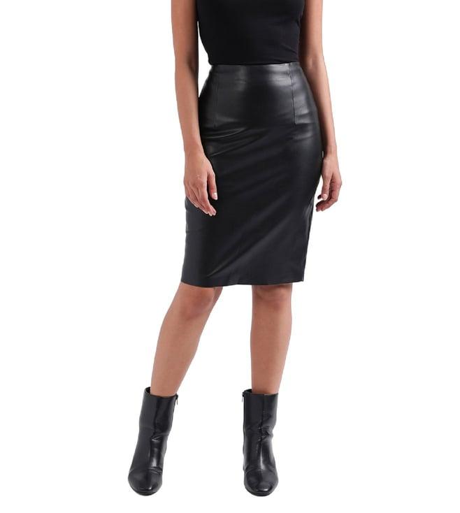 elle black fashion regular fit skirt