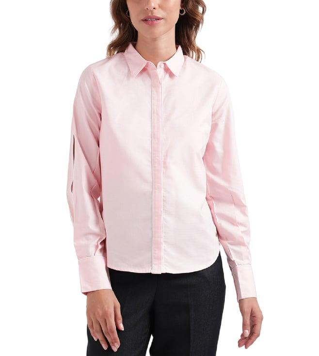 iconic pink regular fit shirt