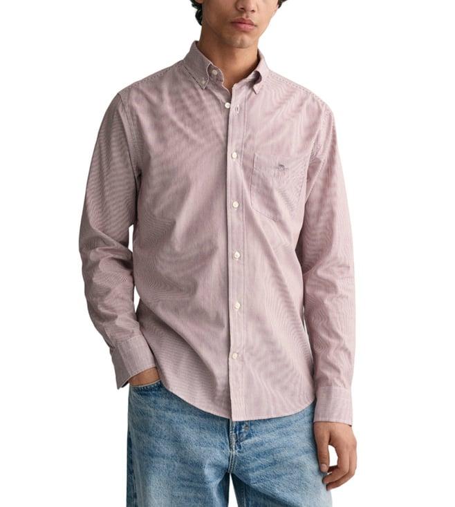 gant red fashion striped regular fit shirt