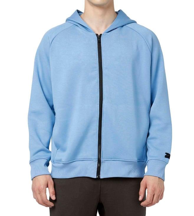 onitsuka tiger light blue regular fit hoodie