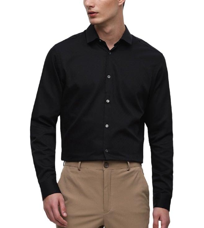 selected homme black slim fit shirt