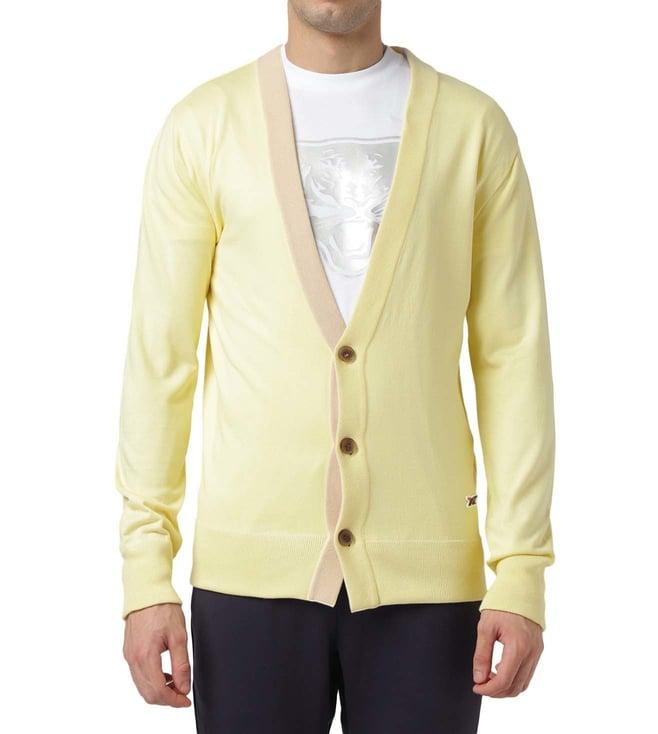 onitsuka tiger light yellow regular fit sweater