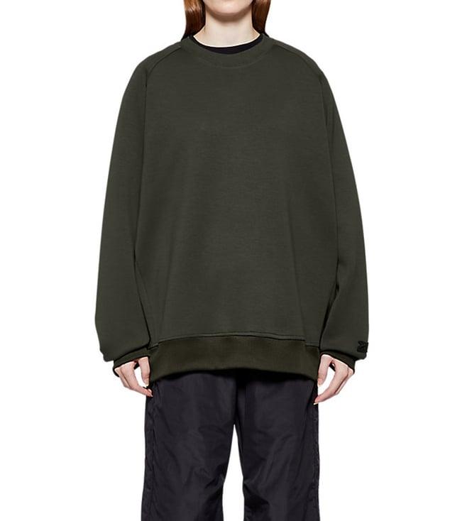 onitsuka tiger green ls regular fit sweatshirt