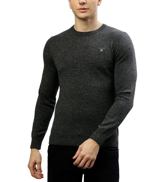 gant charcoal fashion regular fit sweaters