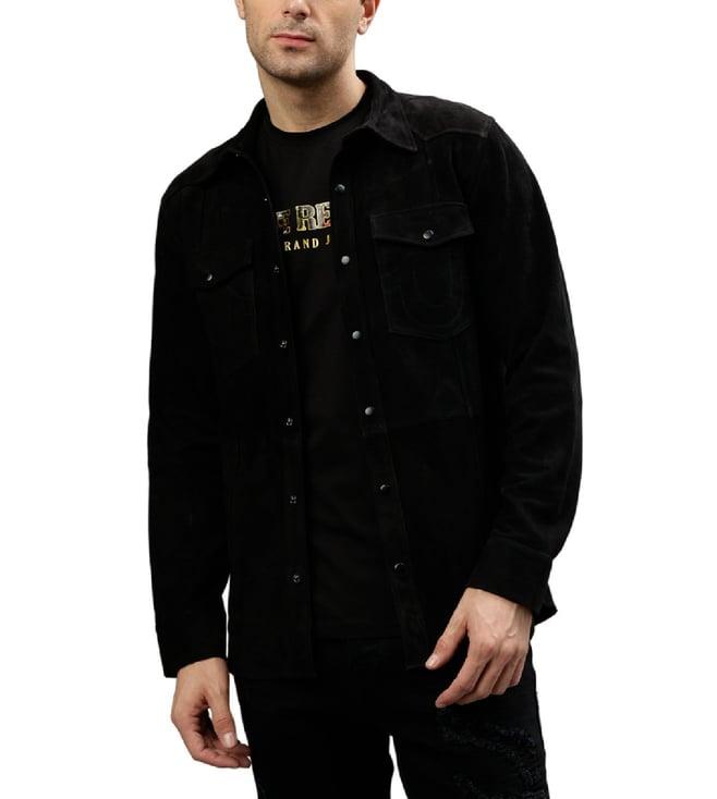 true religion black fashion regular fit shirts