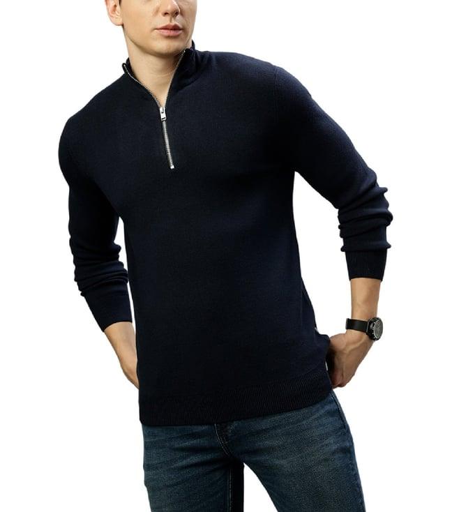 lindbergh blue fashion regular fit sweaters