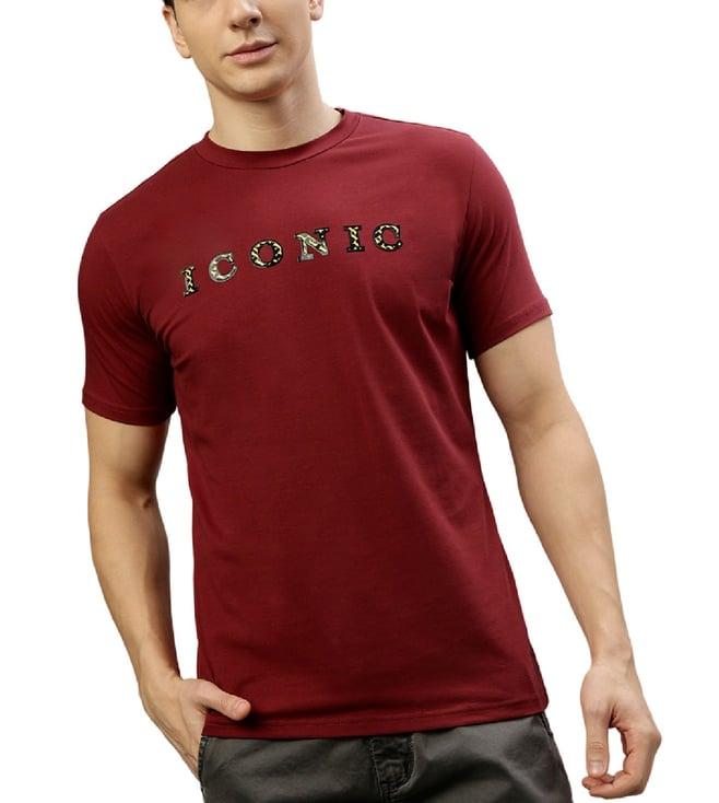 iconic red typography logo regular fit t-shirt