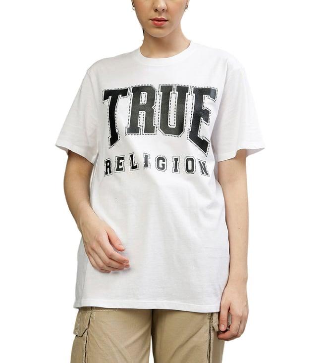 true religion white fashion regular fit t-shirt