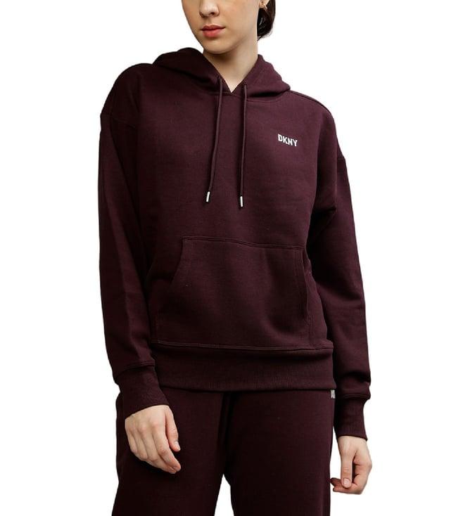 dkny purple fashion regular fit hoodie