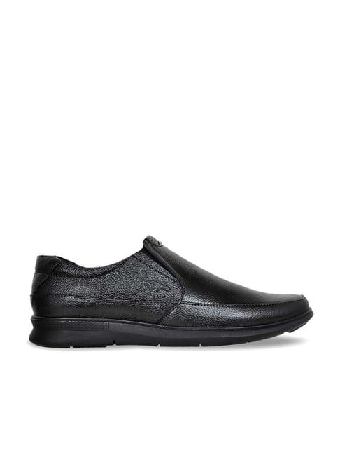 allen cooper men's black casual slip-ons