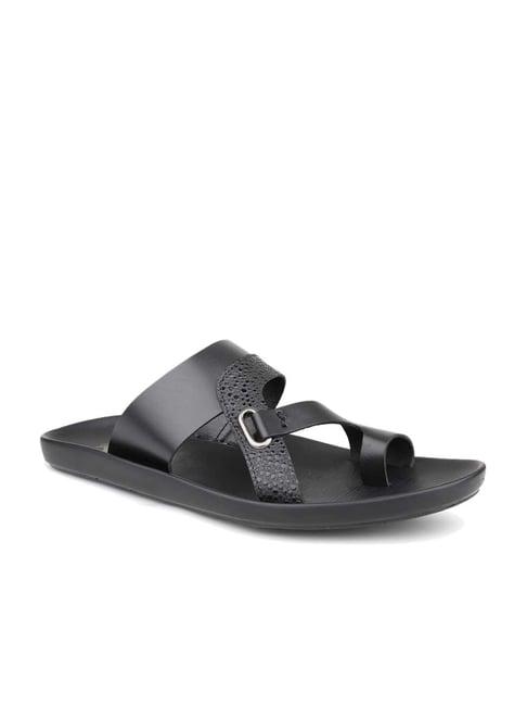 atesber men's black toe ring sandals