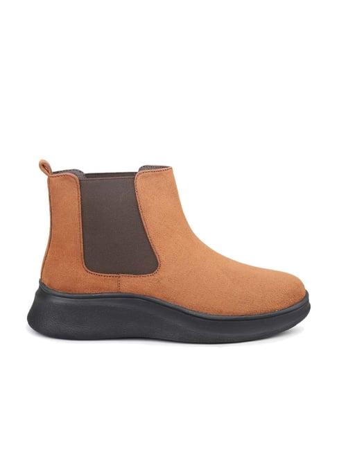 inc.5 women's tan wedge booties