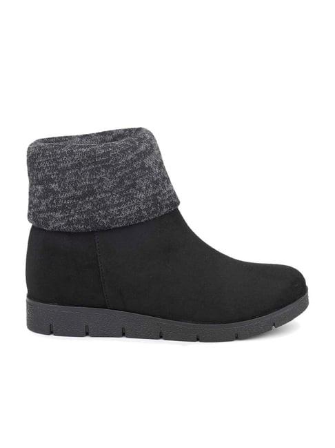 inc.5 women's black casual boots