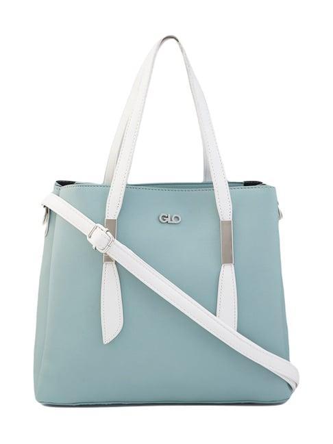 globus iceberg blue solid medium handheld handbag