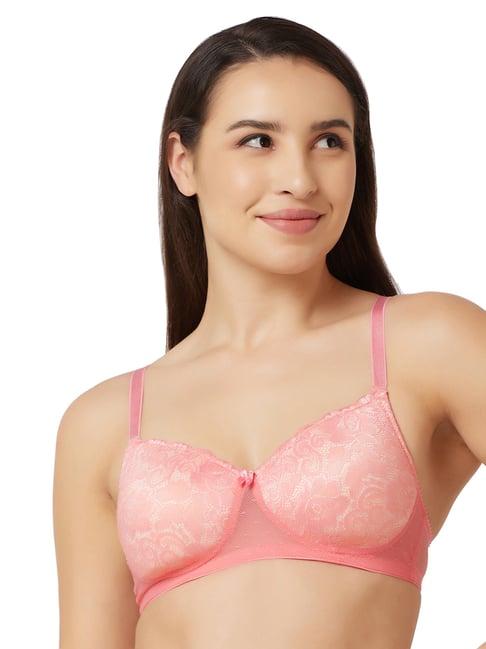 candyskin coral lace medium coverage adjustable strap everyday bra