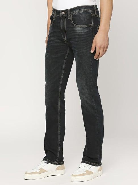 pepe jeans black cotton regular fit jeans