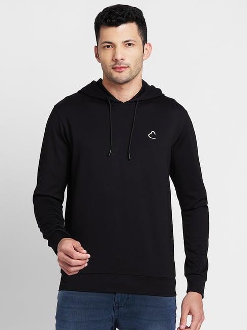 being human black regular fit hooded sweatshirt