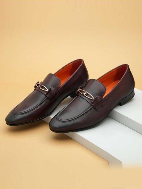 ruosh men's burgundy formal loafers