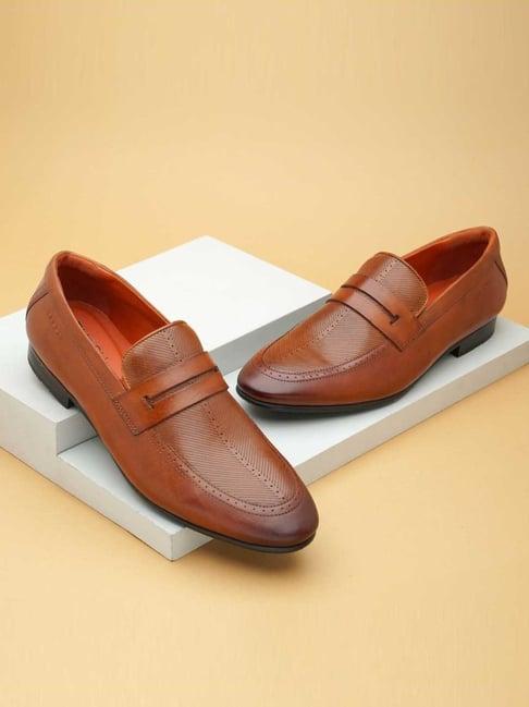 ruosh men's tan formal loafers