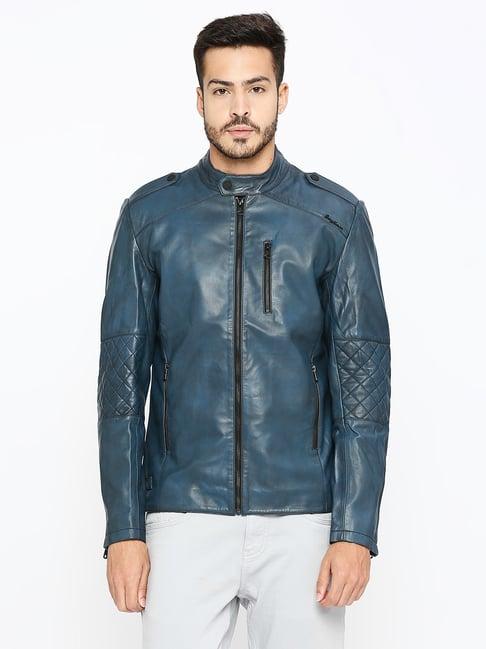 being human blue regular fit jacket