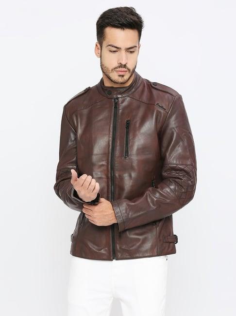 being human brown regular fit jacket