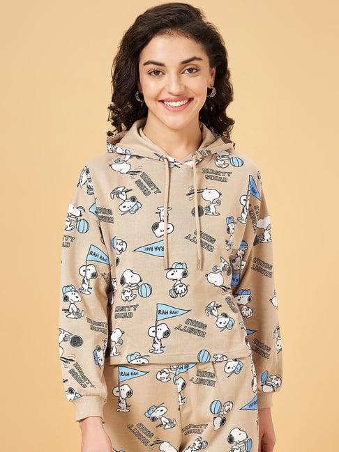 honey by pantaloons beige cotton printed sweatshirt