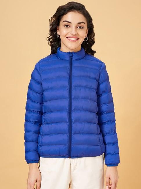 honey by pantaloons blue quilted jacket