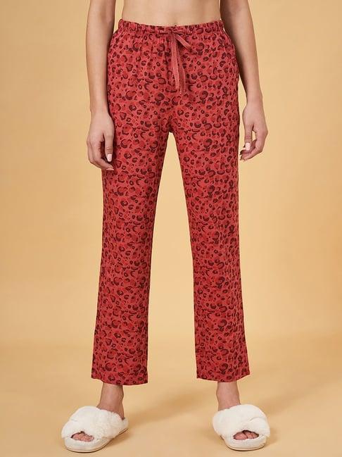 dreamz by pantaloons red cotton printed pyjamas