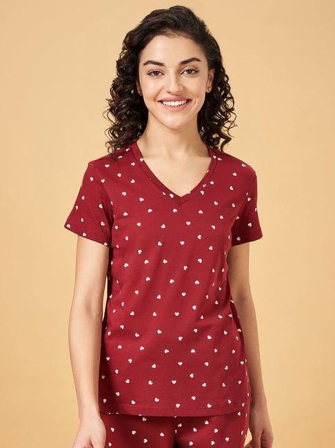 dreamz by pantaloons red cotton printed top